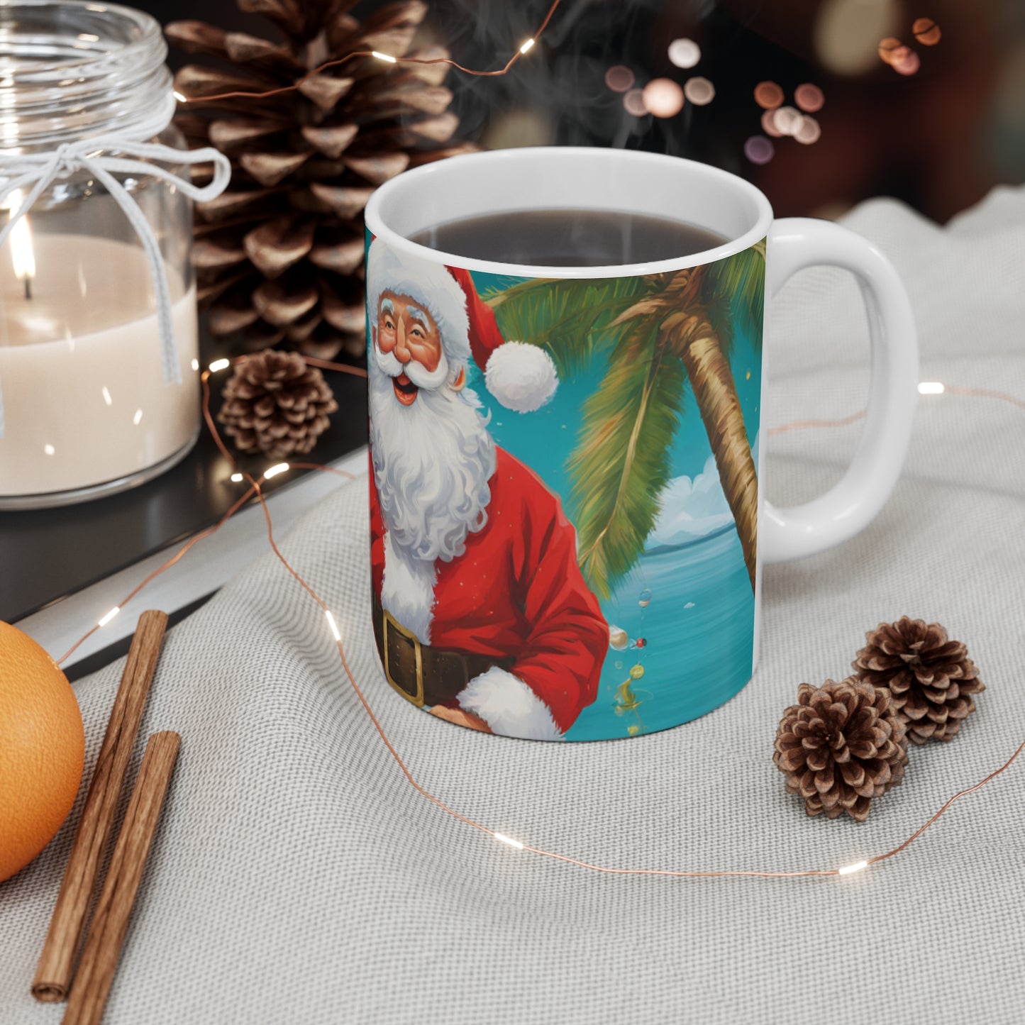 Fishing Santa Mug 11oz