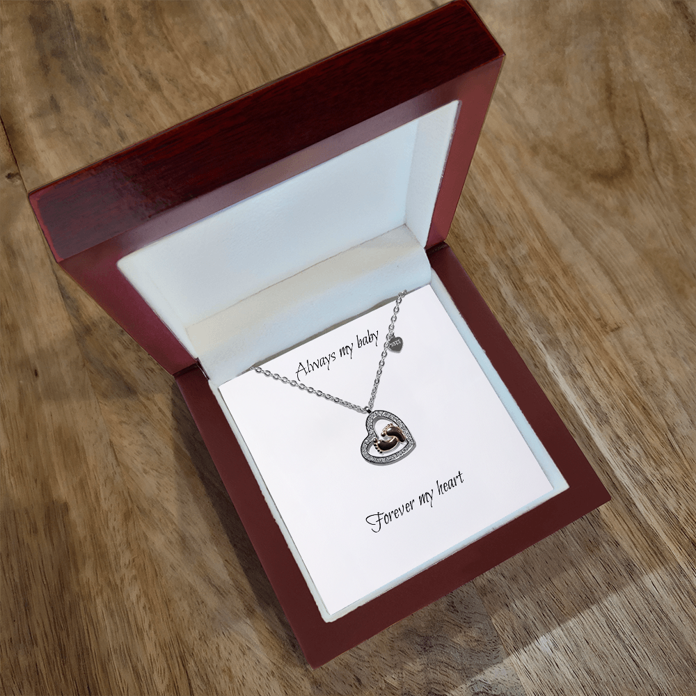 Mom and Baby Heart Necklace