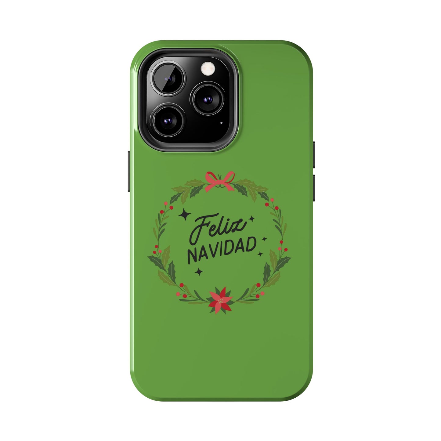 Green Feliz Navidad Tough Phone Cases