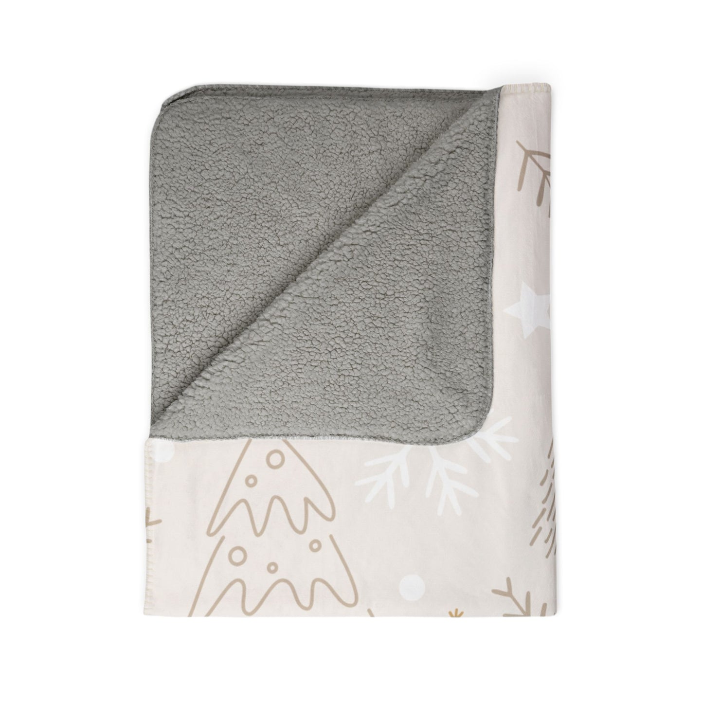 Christmas Tree Fleece Sherpa Blanket