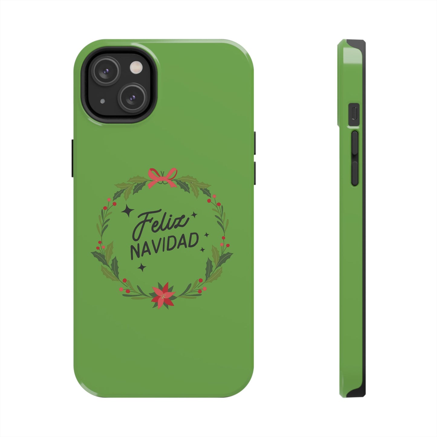 Green Feliz Navidad Tough Phone Cases