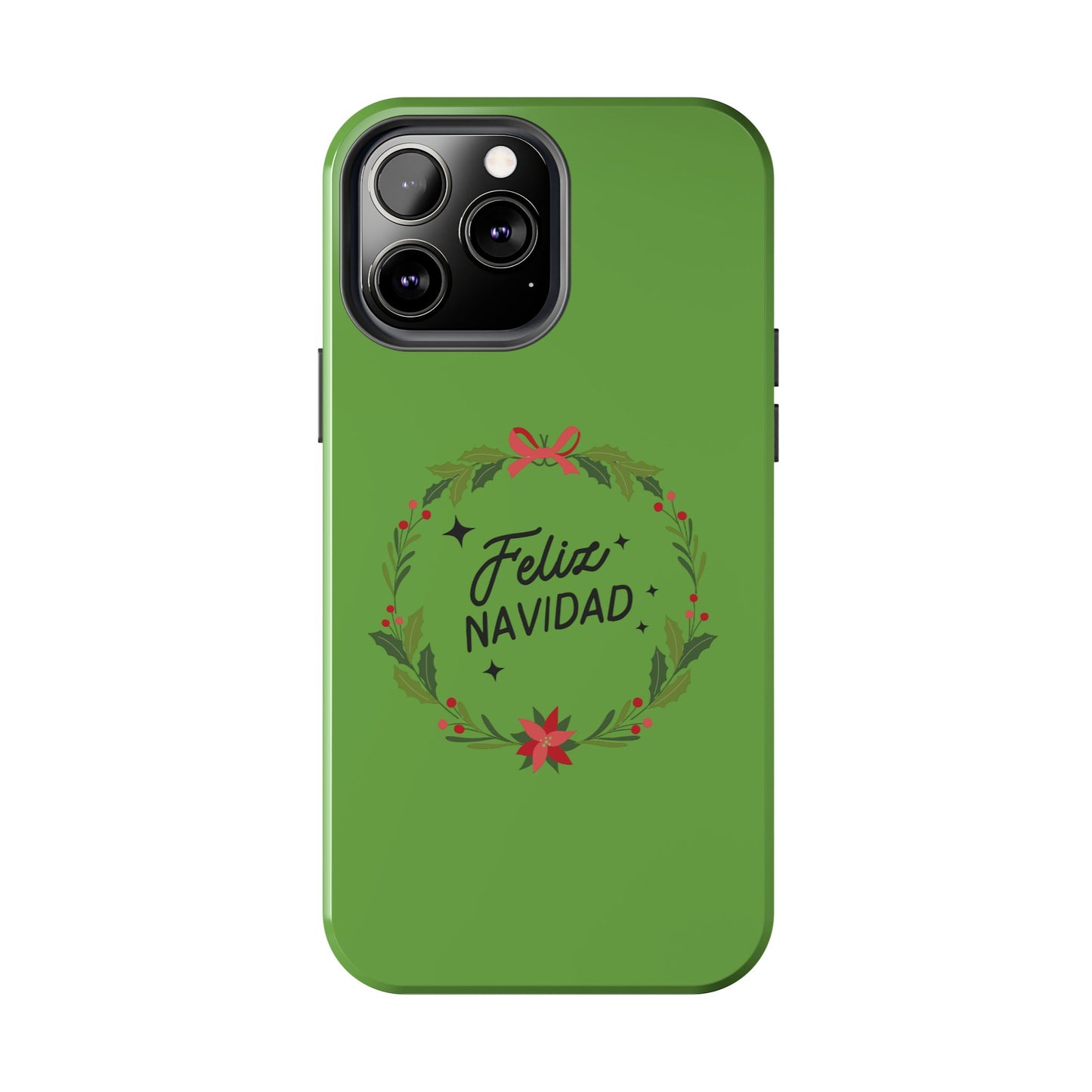 Green Feliz Navidad Tough Phone Cases