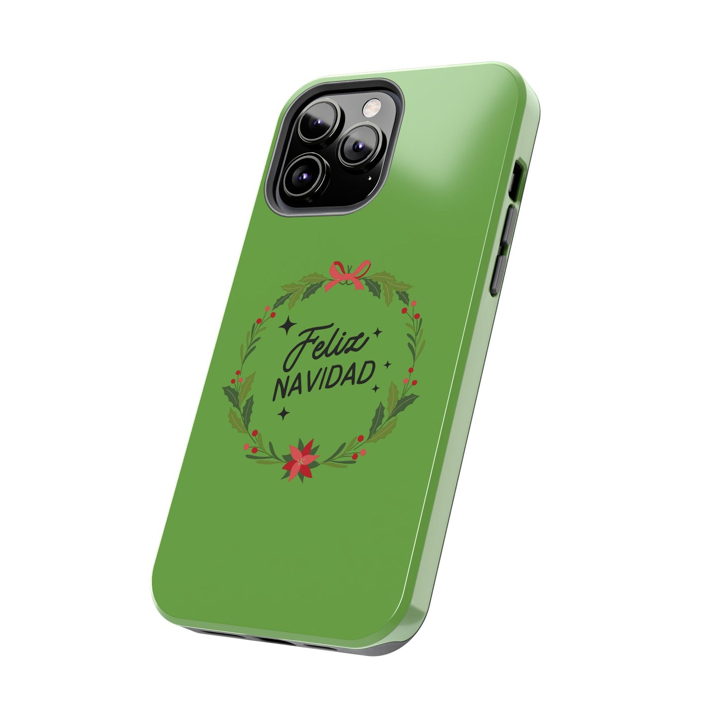 Green Feliz Navidad Tough Phone Cases