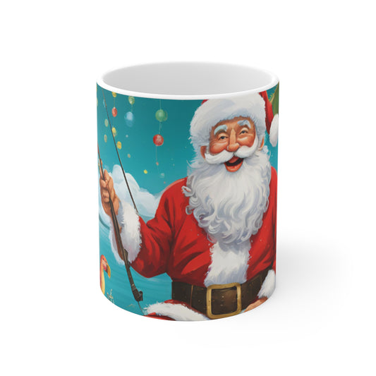 Fishing Santa Mug 11oz