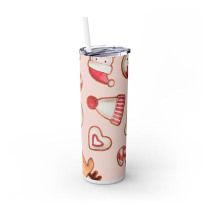 Pink Christmas Skinny Tumbler