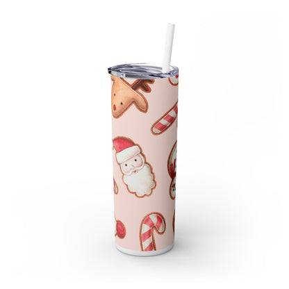 Pink Christmas Skinny Tumbler