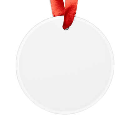 Feliz Navidad Acrylic Ornament with Ribbon