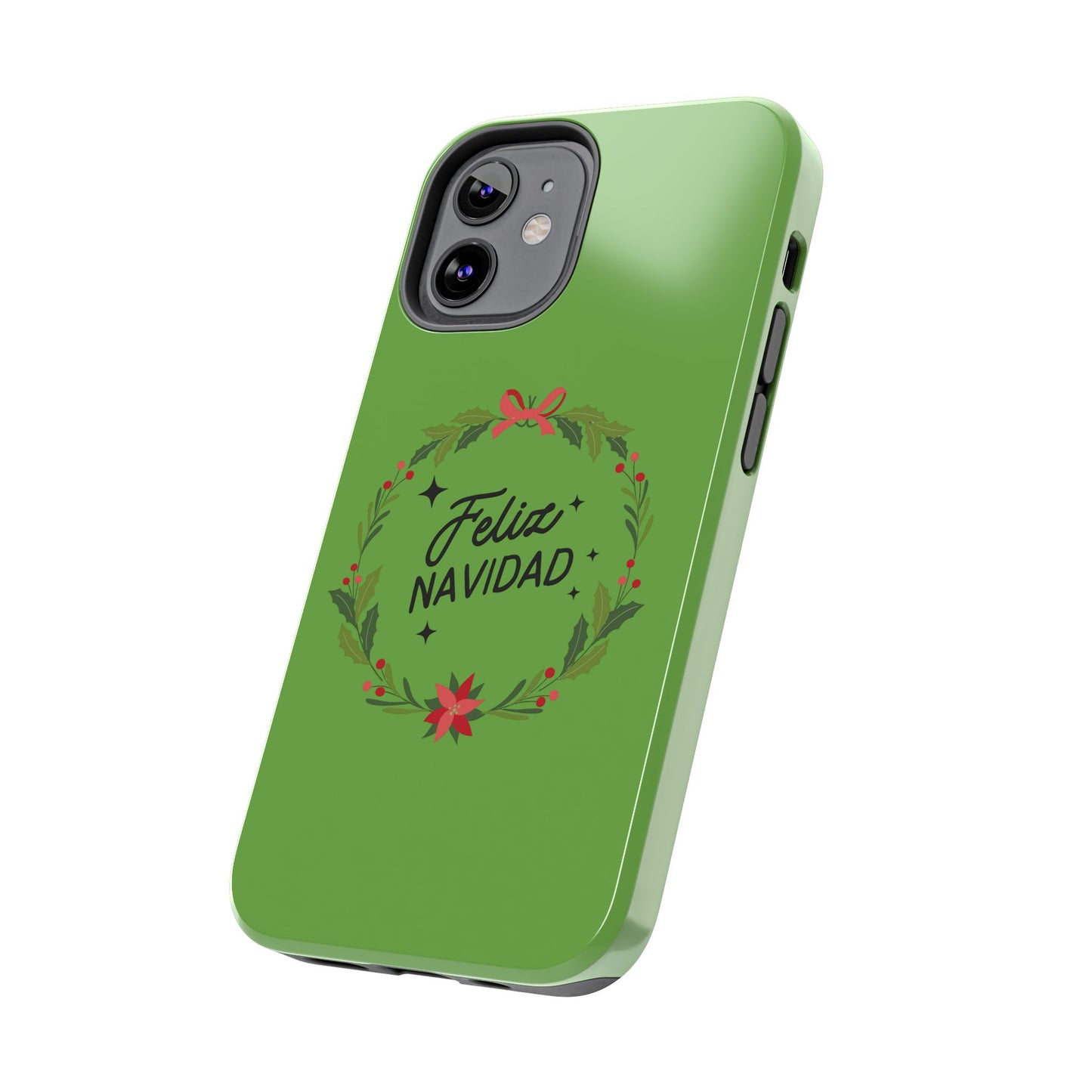 Green Feliz Navidad Tough Phone Cases