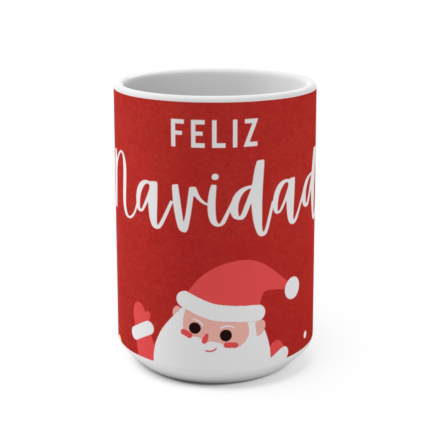 Red Feliz Navidad Mug 15oz