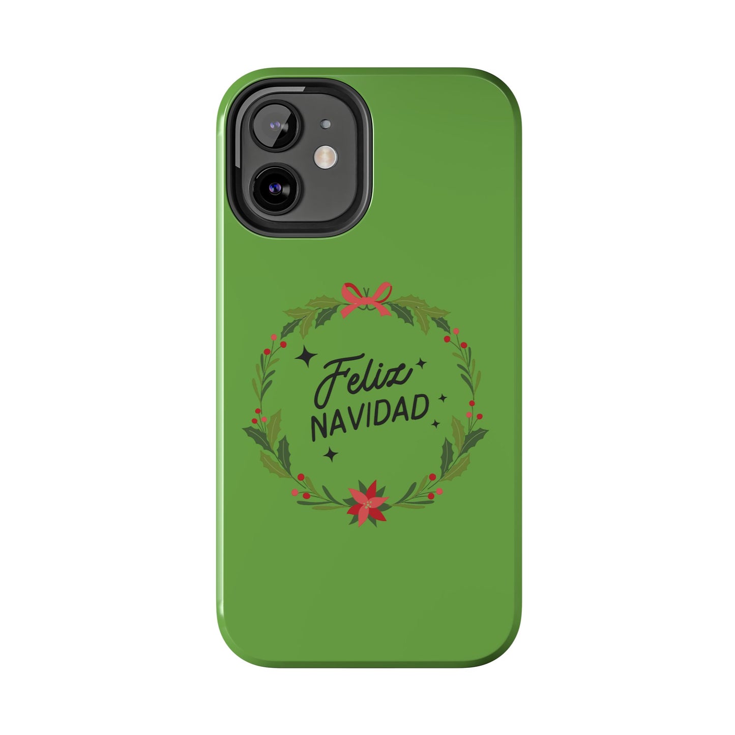 Green Feliz Navidad Tough Phone Cases