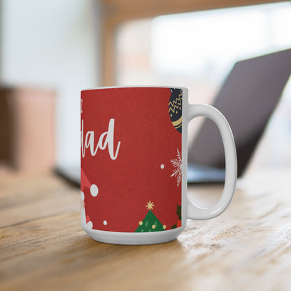 Red Feliz Navidad Mug 15oz