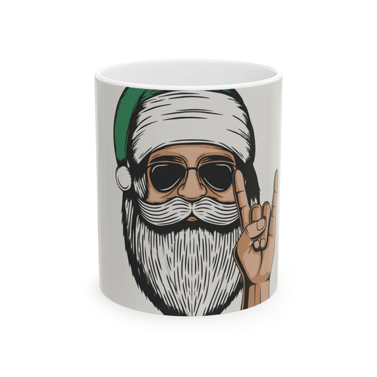 Peace Santa Ceramic Mug, (11oz, 15oz)