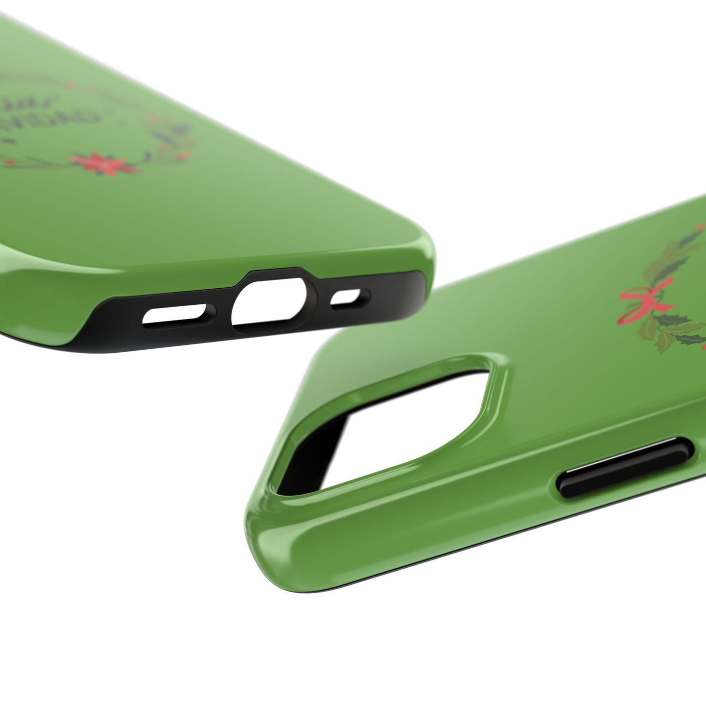 Green Feliz Navidad Tough Phone Cases