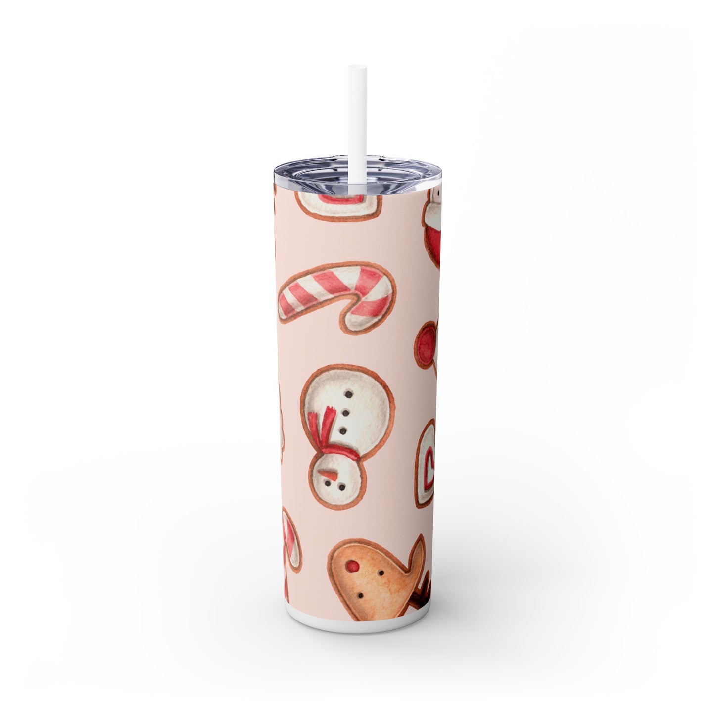 Pink Christmas Skinny Tumbler