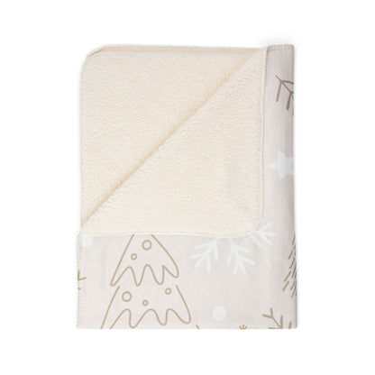 Christmas Tree Fleece Sherpa Blanket