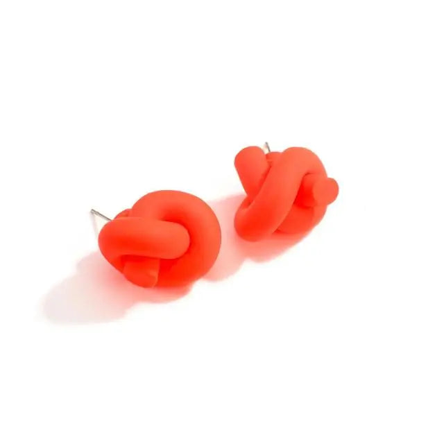 Twist Polymeric Clay Stud Earrings