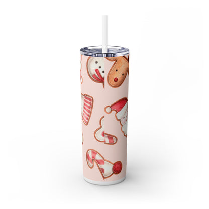 Pink Christmas Skinny Tumbler