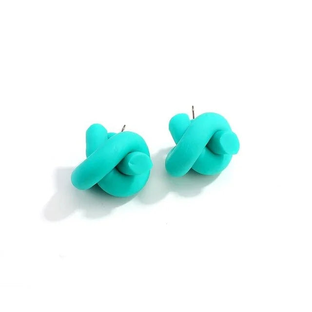 Twist Polymeric Clay Stud Earrings