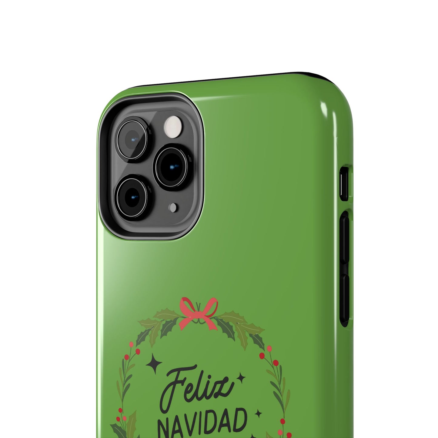 Green Feliz Navidad Tough Phone Cases