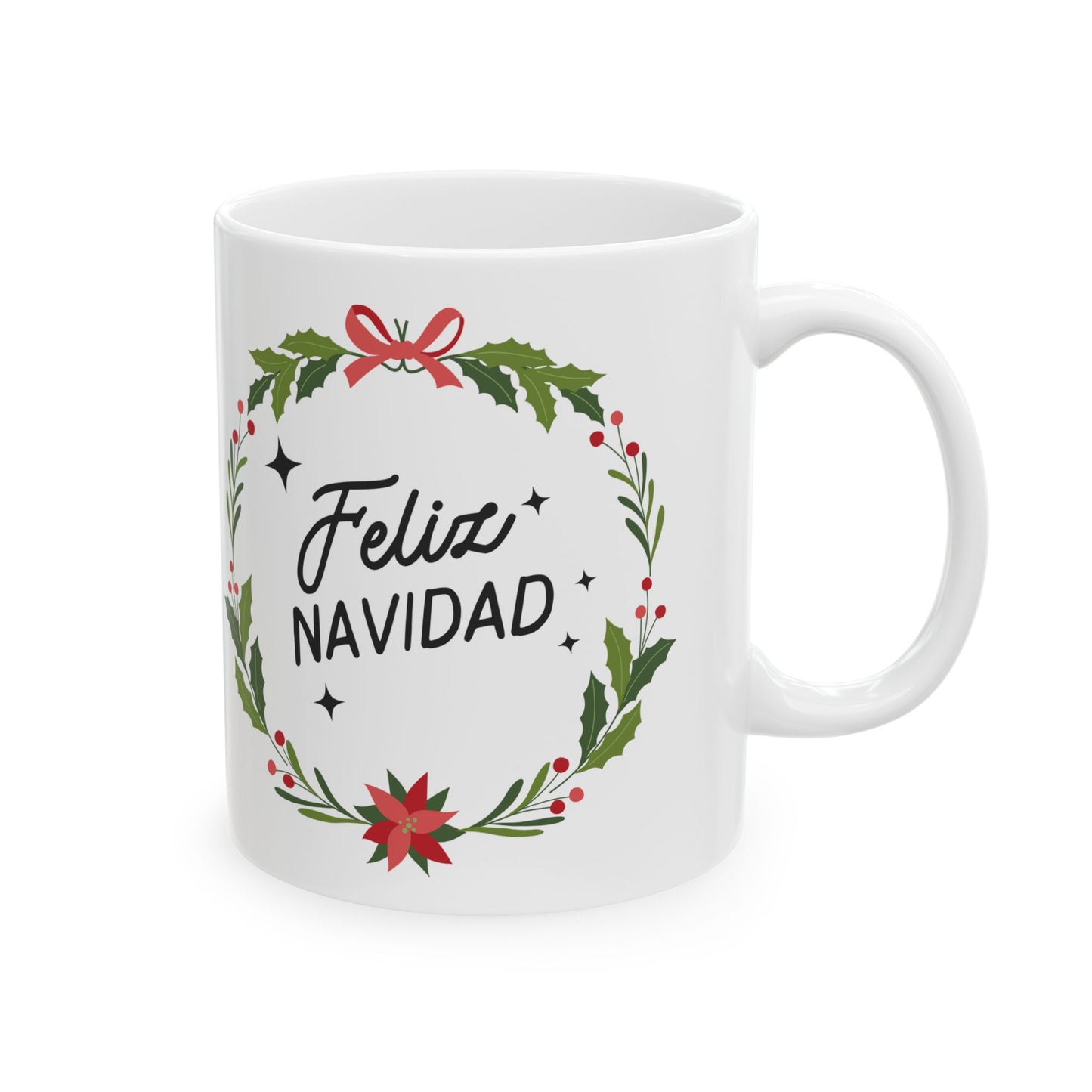 Feliz Navidad Ceramic Mug, (11oz, 15oz)