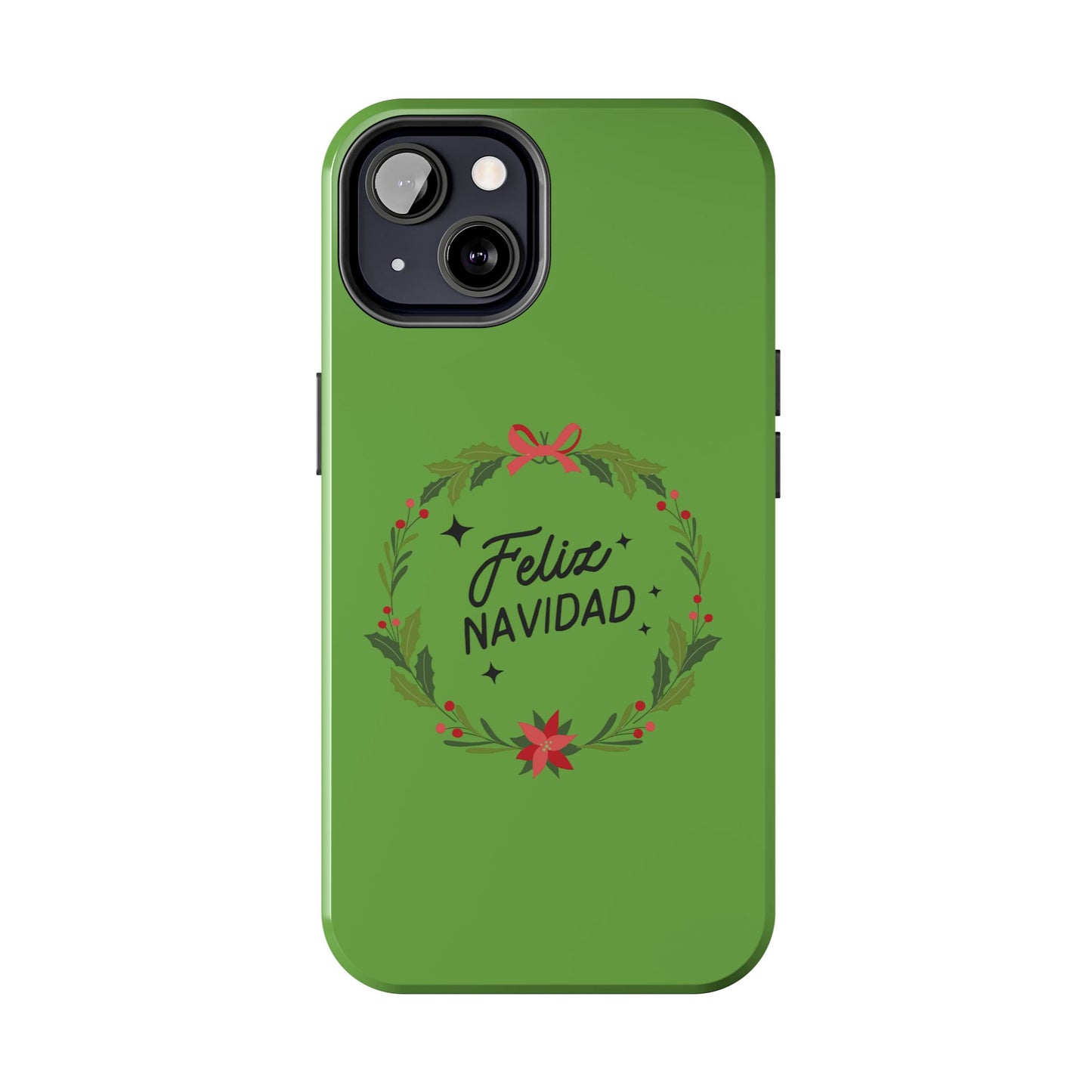 Green Feliz Navidad Tough Phone Cases