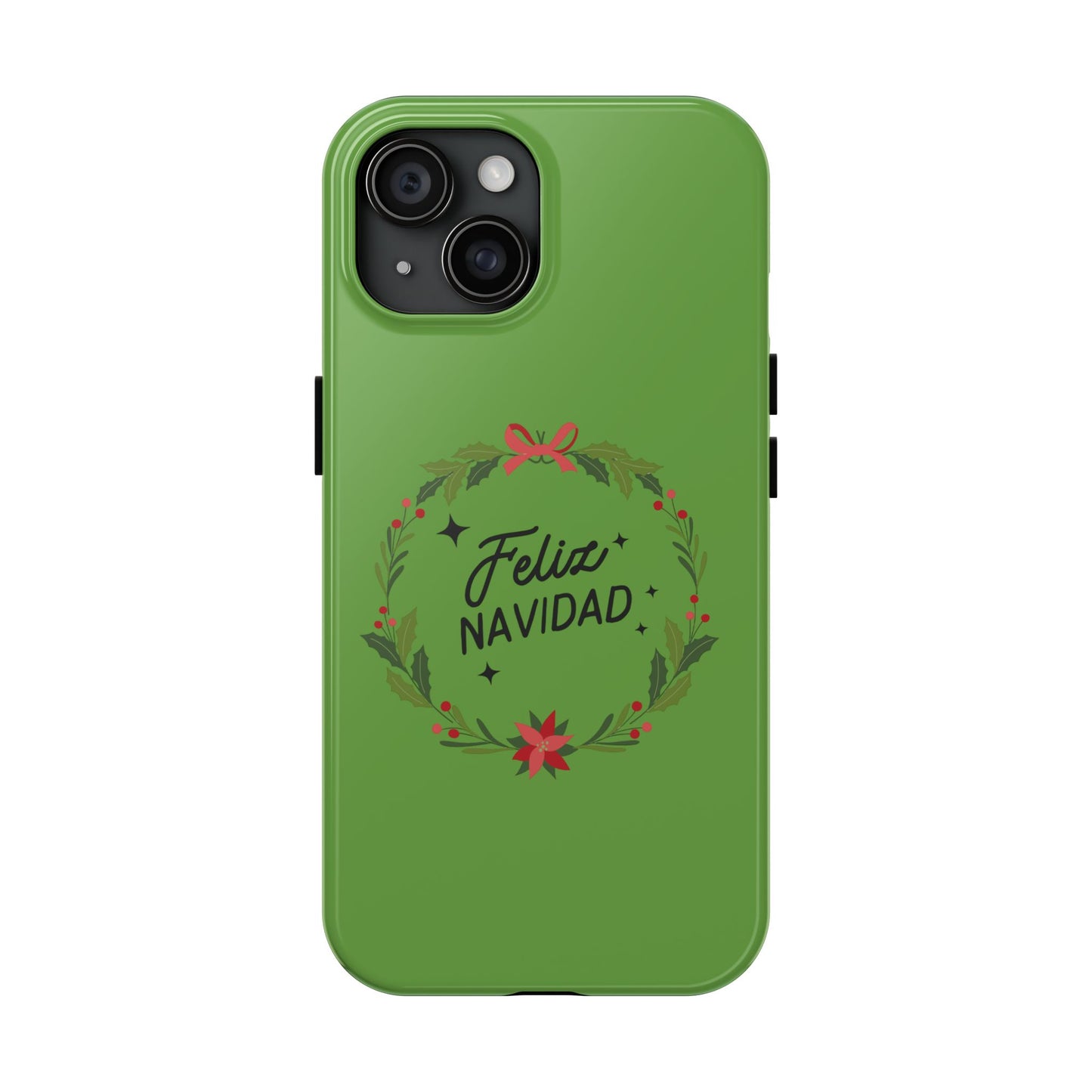 Green Feliz Navidad Tough Phone Cases