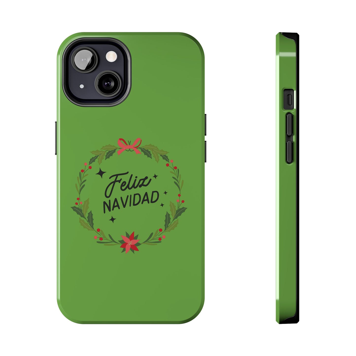 Green Feliz Navidad Tough Phone Cases