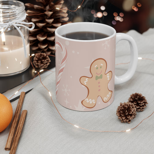 Pink Christmas Cookies Mug 11oz