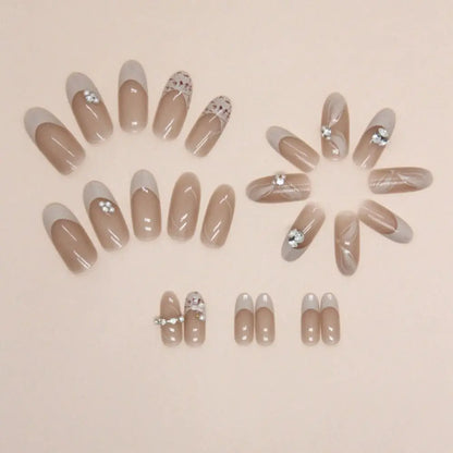 24-piece Hot Girl Y2K Black Star Press On Nails Set