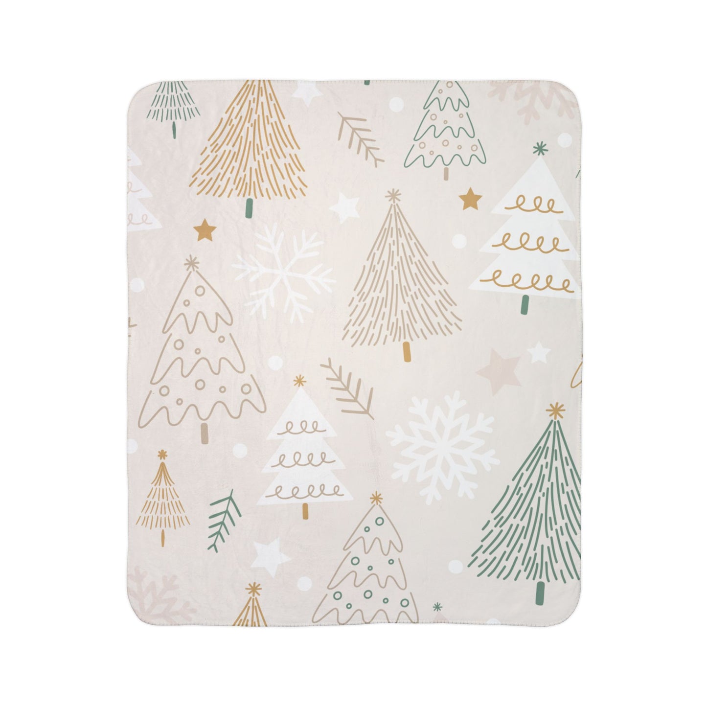 Christmas Tree Fleece Sherpa Blanket