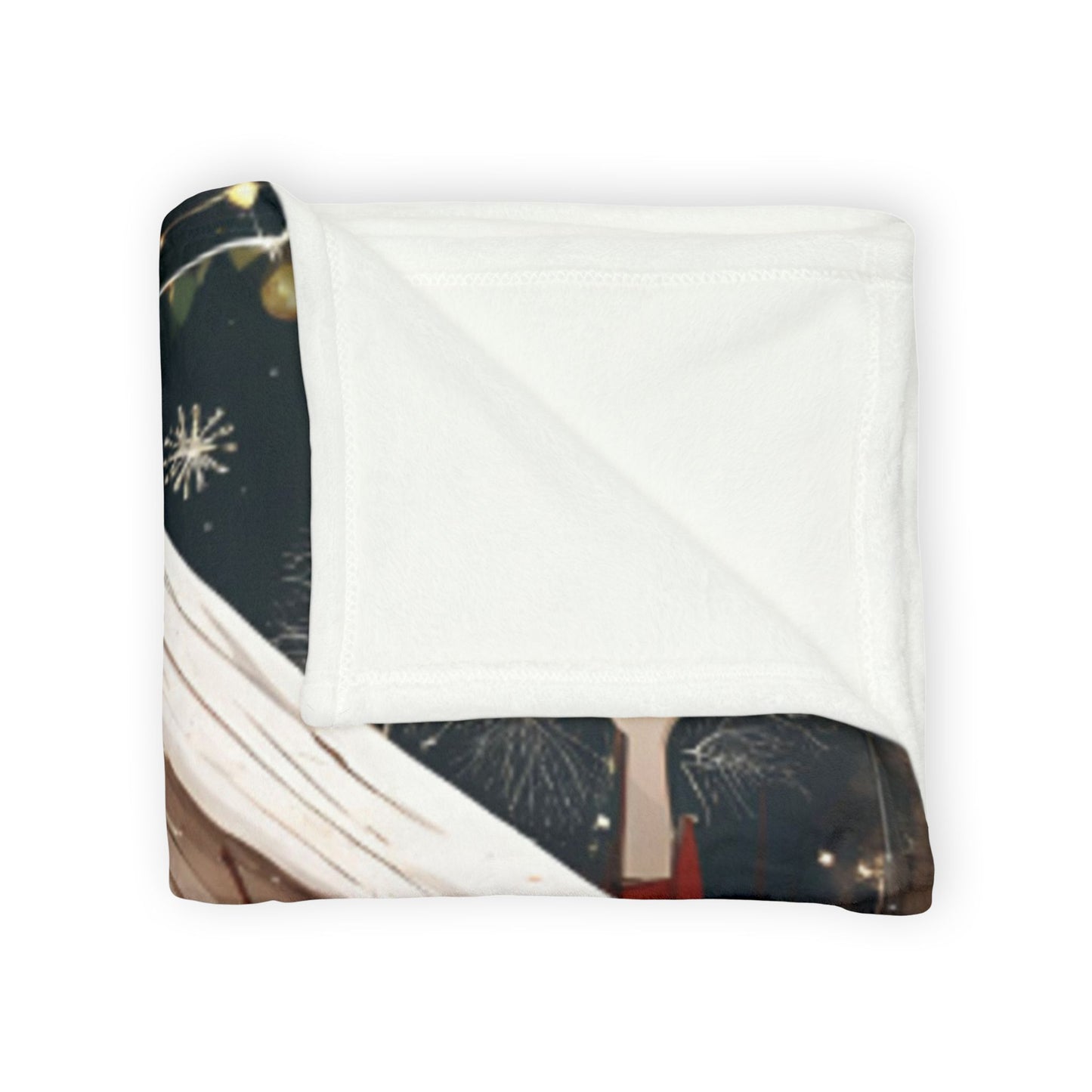 Christmas Camping Scene Soft Polyester Blanket