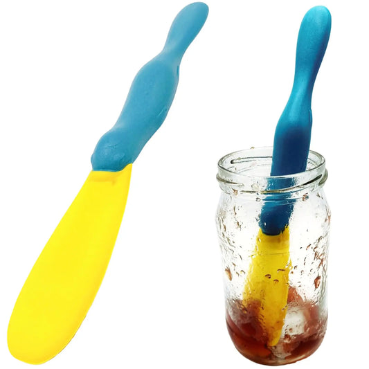 Splatypus Jar Spatula Scraper for Scooping and Scraping - Unique Fun Cooking Kitchen Gadgets for Foodies peanut butter knife silicone