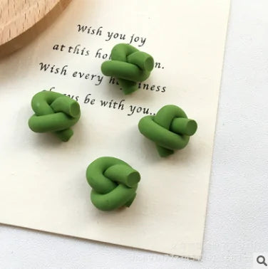 Twist Polymeric Clay Stud Earrings