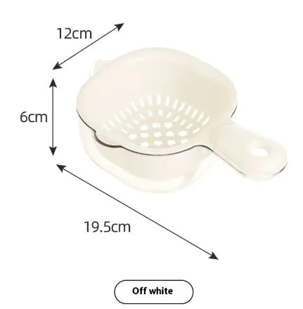 Double drain basket with handle