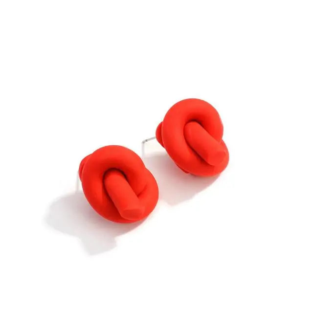 Twist Polymeric Clay Stud Earrings