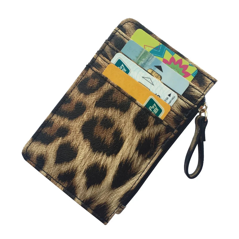 Leopard Slim Card Wallet