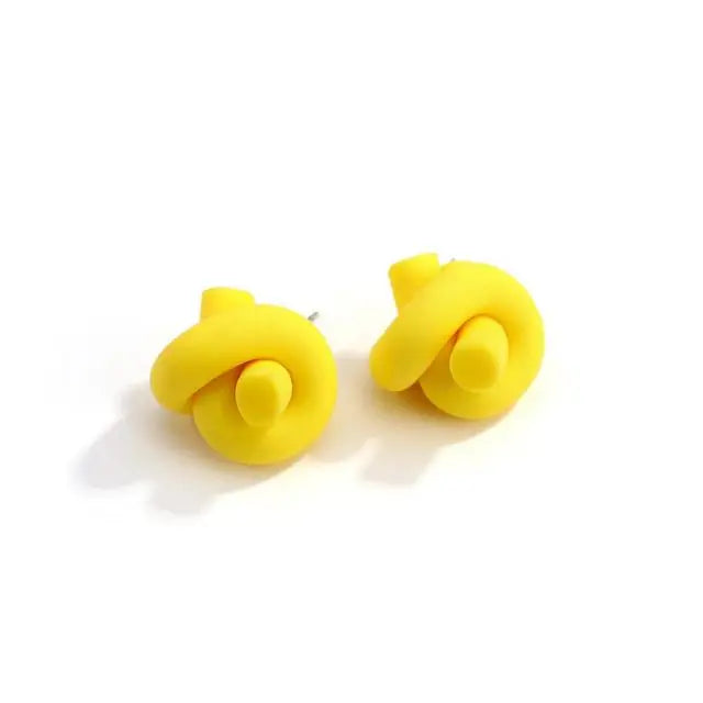 Twist Polymeric Clay Stud Earrings