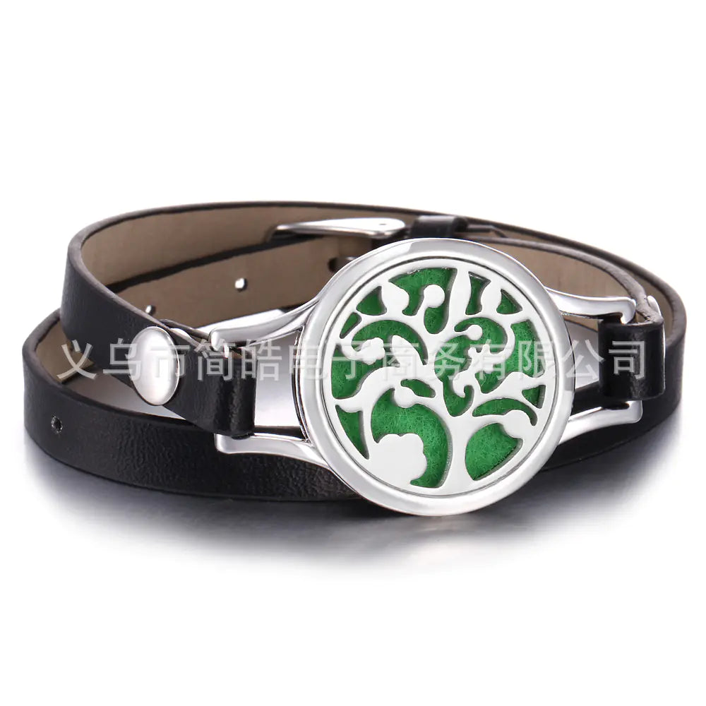 Essential Oil Diffuser Bracelet with Tree of Life Design