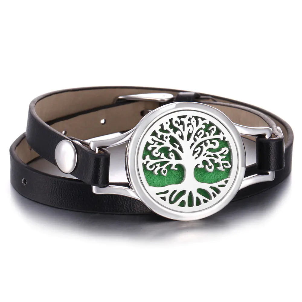 Essential Oil Diffuser Bracelet with Tree of Life Design