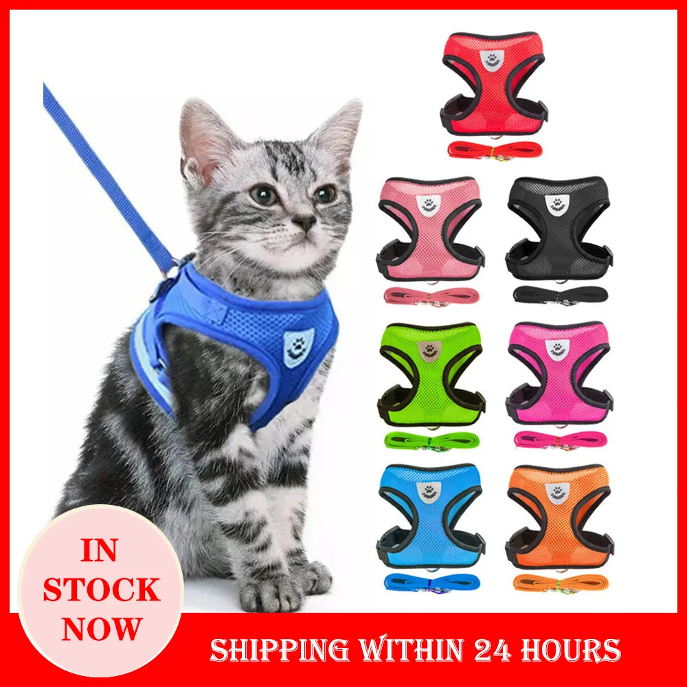 Adjustable Cat Vest Harness