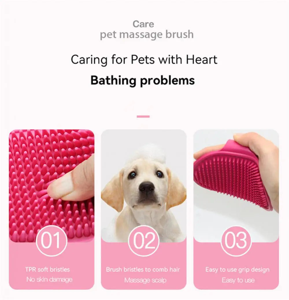 Pet Silicone Bath Brush