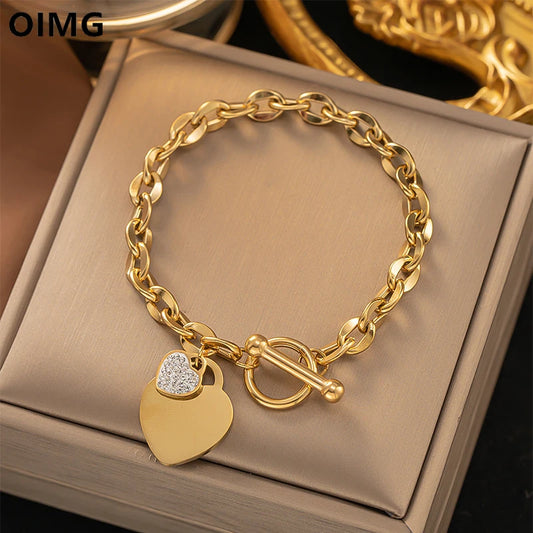 Gold Plated Heart Bracelet