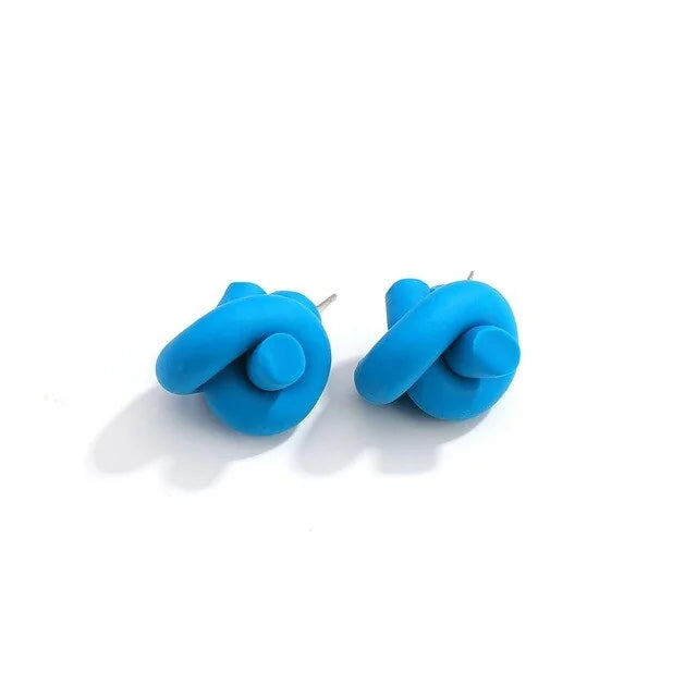 Twist Polymeric Clay Stud Earrings