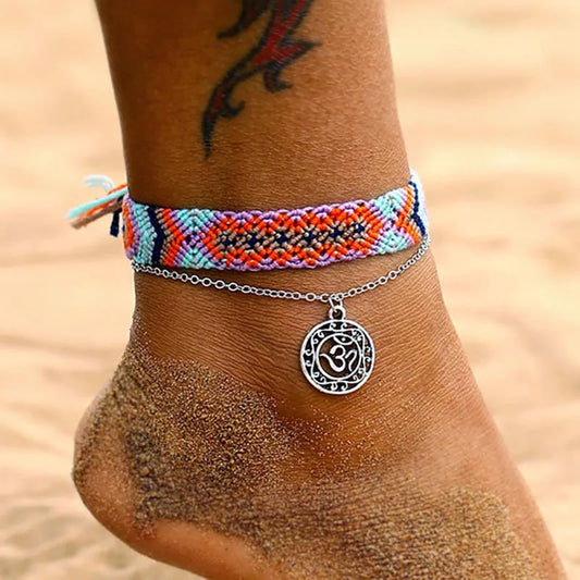 2020 New Bohemian Wave Anklets for Women - Handmade Cotton Foot Jewelry