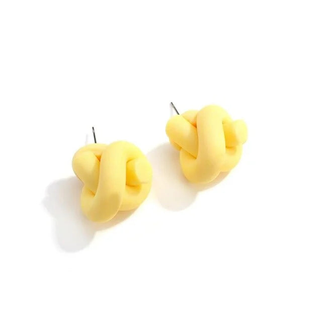 Twist Polymeric Clay Stud Earrings