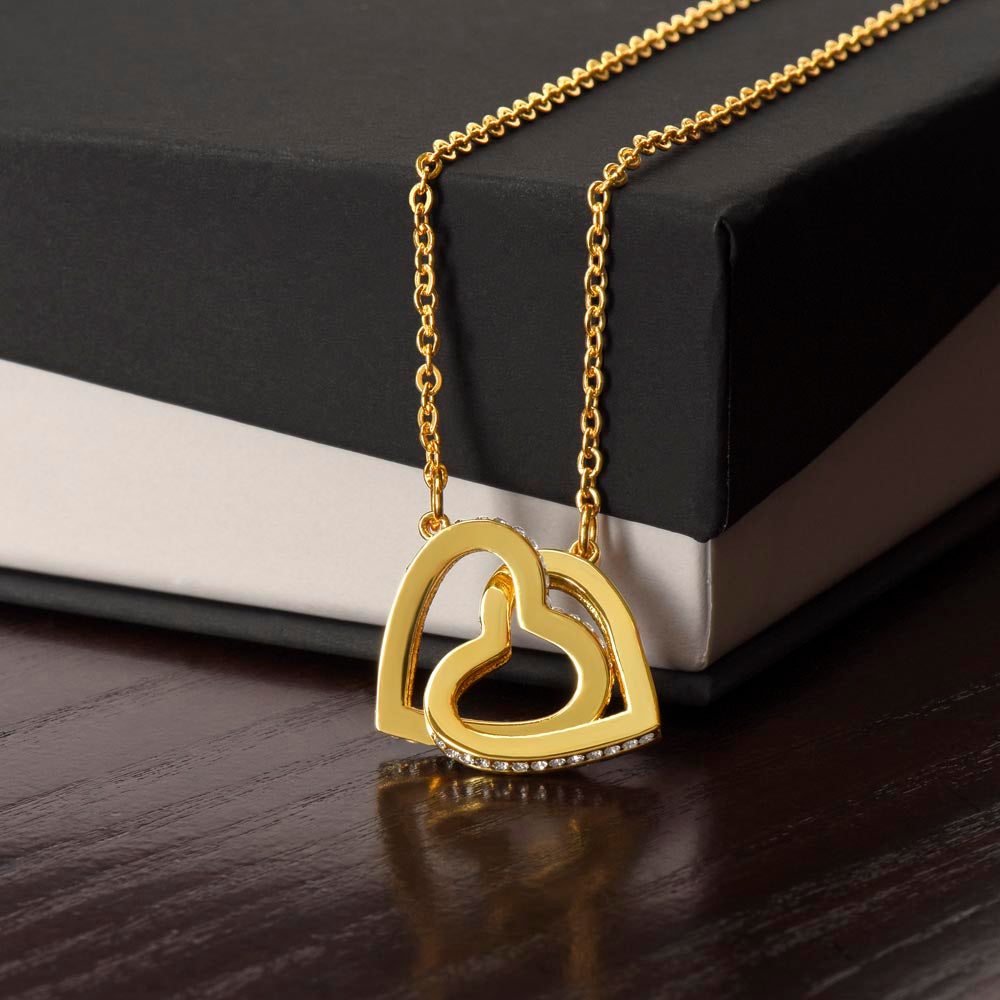 Wife Interlocking Heart Love Necklace