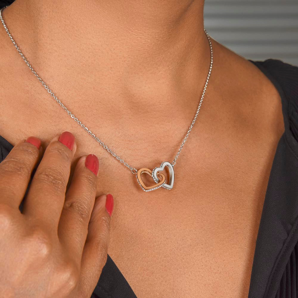 Wife Interlocking Heart Love Necklace