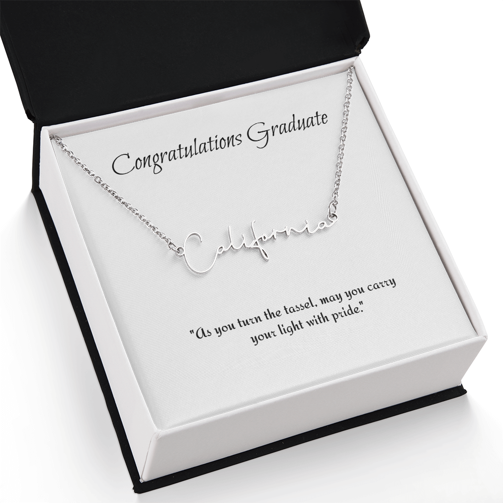 Graduation Personalize Name Necklace
