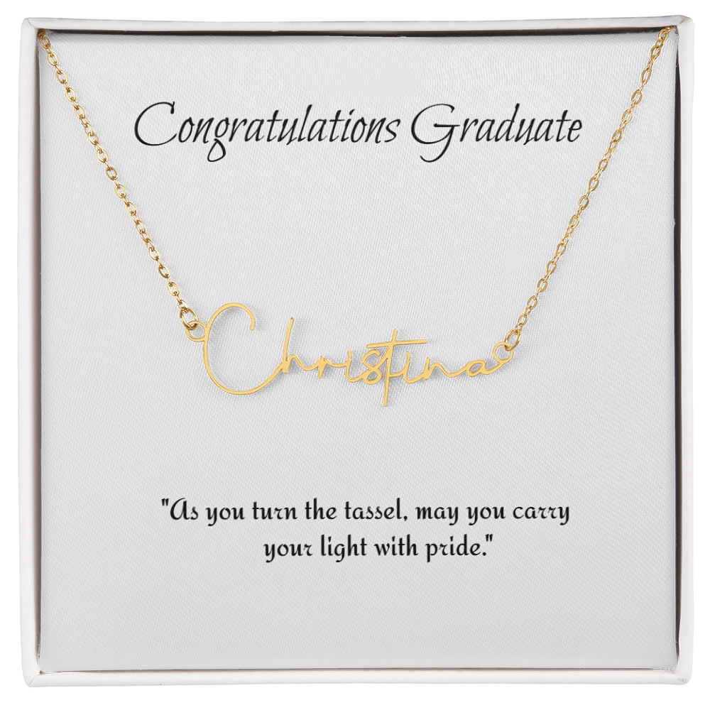 Graduation Personalize Name Necklace