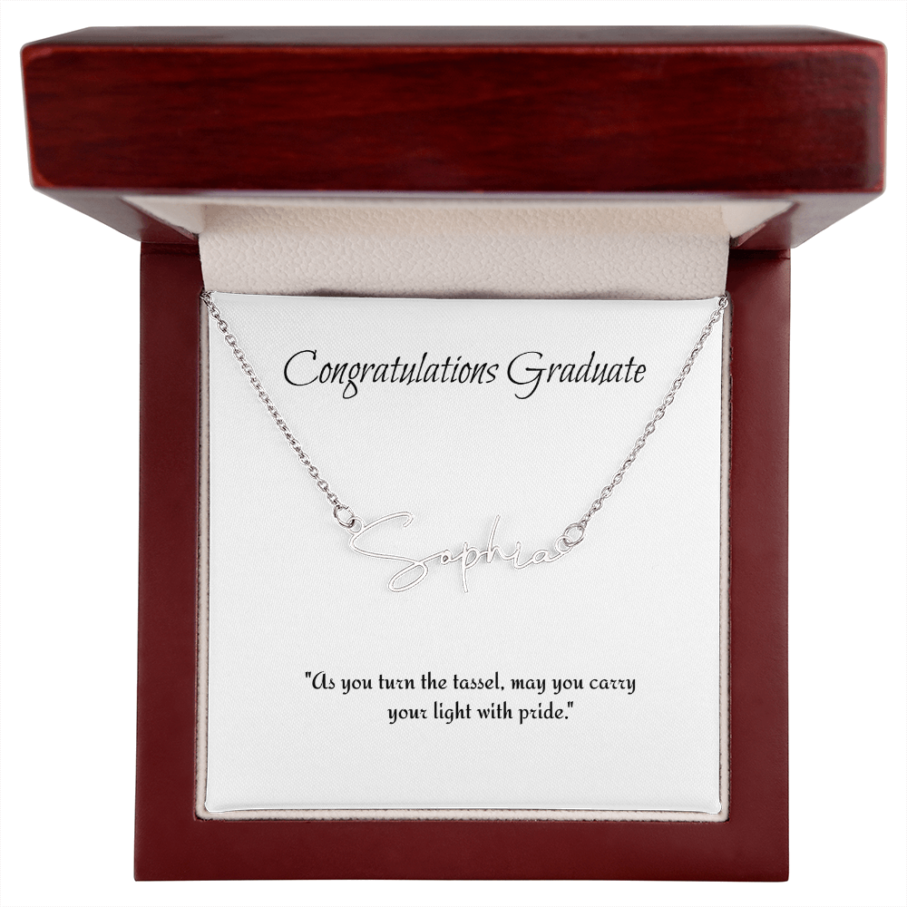 Graduation Personalize Name Necklace